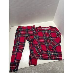Posh Peanut 2T Bamboo 2 Piece Pajamas Red Plaid
